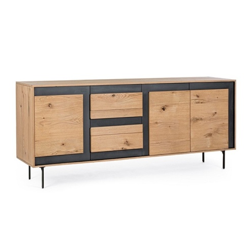 Credenza 3 ante 3 cassetti in legno Stanwood Bizzotto